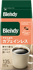 写真：「ブレンディ®」 レギュラー・コーヒー やすらぎのカフェインレス135g